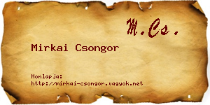 Mirkai Csongor névjegykártya
